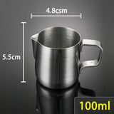 Stainless Steel Milk Frothing Pitcher Espresso Steaming Coffee Barista Latte Frother Cup Cappuccino Milk Jug Cream Froth Pitcher