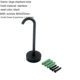 Black Stainless Steel Wall Hook Heavy Duty Fixed Pad Eye Plate Deck Door Buckle U/J-Shaped Heavy Duty Ceiling Mount Hanger