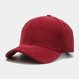 Autumn Corduroy Plain Baseball Cap for Men Women Daily Casual Outdoor Cricket Cap  Unisex Snapback   Casquette