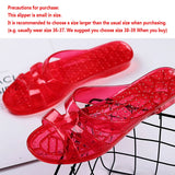 Women's Sandals Sandals Sandals Summer Jelly Shoes Flat Slippers Household Flip-Flops Outdoor Retro Sandals Transparent Slippers