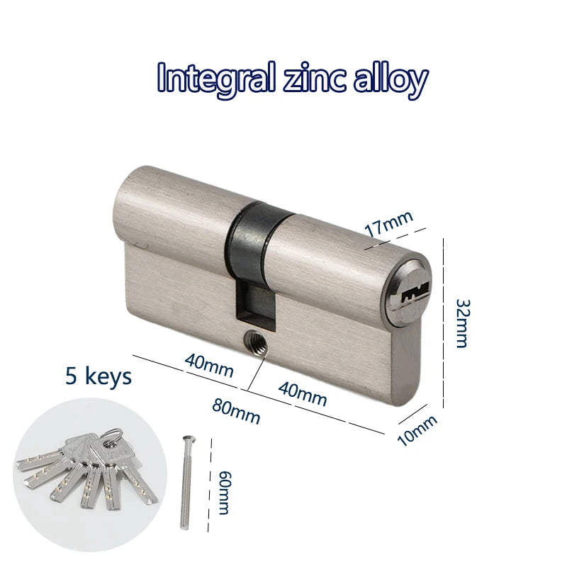 Smart lock door cylinder  locker cylinder door with master key Indoor entrance door lock 60mm 70mm 80mm me key Customize