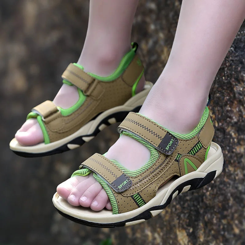 2019 Summer Kids Shoes Brand Closed Toe Toddler Boys Sandals Orthopedic Sport PU Leather Baby Boys Sandals Shoes