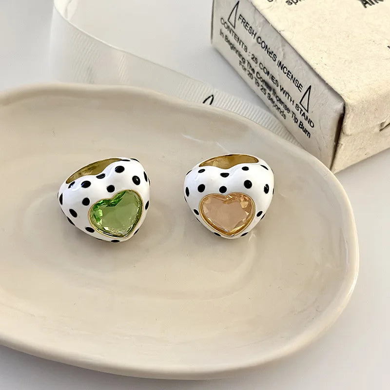 Cows Embedded Crystal Ring for Women Fashion Korean