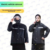 Heavy - duty Motorcycle Rain Gear Set - Windproof, Waterproof and Reflective, a Must - have for Riding