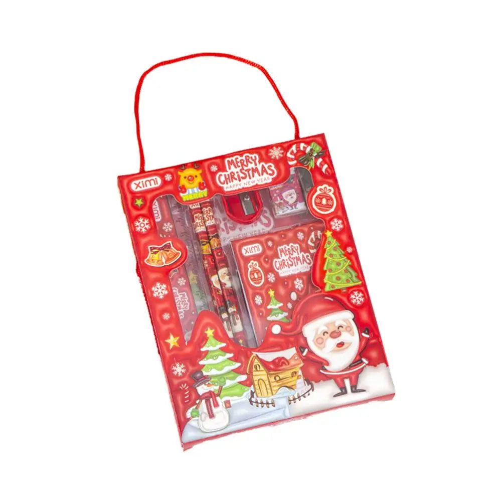 6-Piece Kids School Supplies Set, Writing Tools with Cartoon 3D Raised Design, Gift Box for Students Birthday Christmas