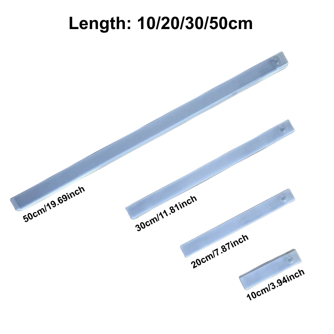 LED Motion Sensor Bar Light Wireless Induction Night Light USB Rechargeable Detector Lamp for Kitchen Cabinet Wardrobe Bedroom