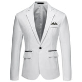 2025 Men's Formal Office Blazer Jacket Suits Solid Fashion Wedding Dress Suit Jacket Coat Male Oversized Casual Blazer Hombre