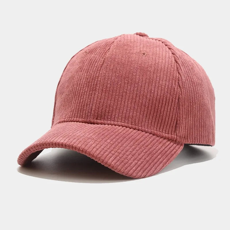 Autumn Corduroy Plain Baseball Cap for Men Women Daily Casual Outdoor Cricket Cap  Unisex Snapback   Casquette