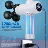 Massage Gun Variable Frequency 5 Levels Fascial gun Dual mode 4x Strike Massager head Massager Body Neck Back Leg Fitness Tool