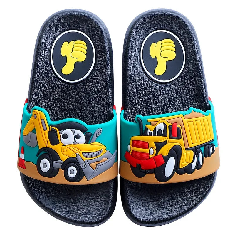New2024 summer children slippers Kids shoes Cartoon  slippers Soft soled anti-skid sandals kids shoes zapatos niña chausson