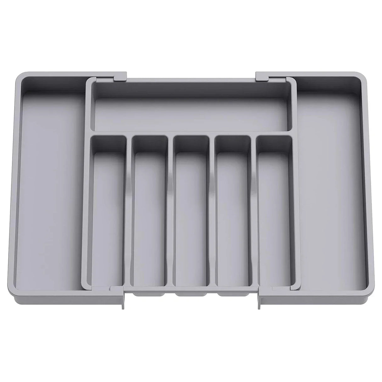 Adjustable Tableware Organizer - Upgradation Plastic Storage Tray with Dividers for Spoons, Forks & Knives Drawer Organizer