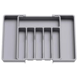 Adjustable Tableware Organizer - Upgradation Plastic Storage Tray with Dividers for Spoons, Forks & Knives Drawer Organizer