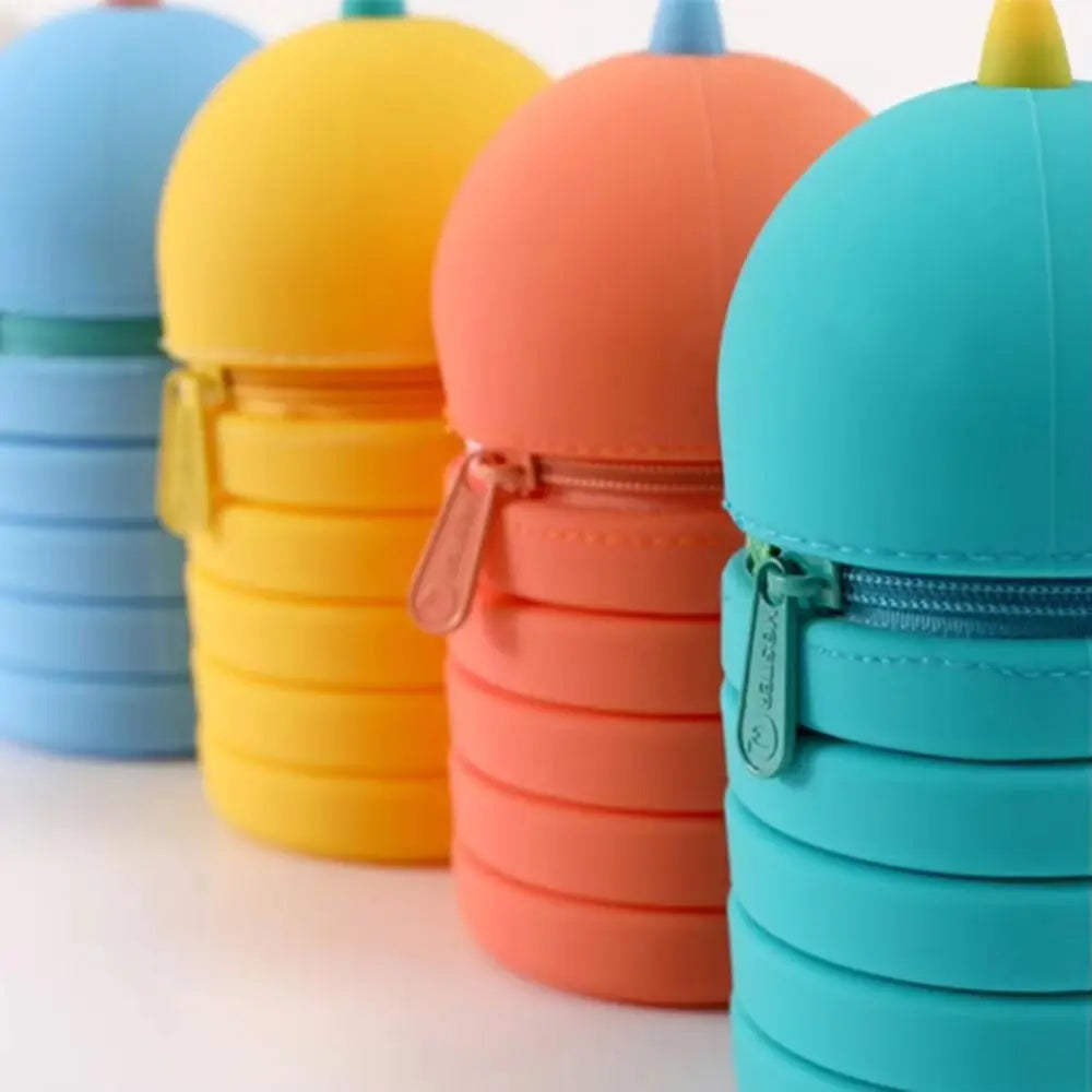 School Supplies 3D Little Dinosaur Pencil Case Kawaii Waterproof Silicone Stationery Box Ins Style Cute Coin Purse School
