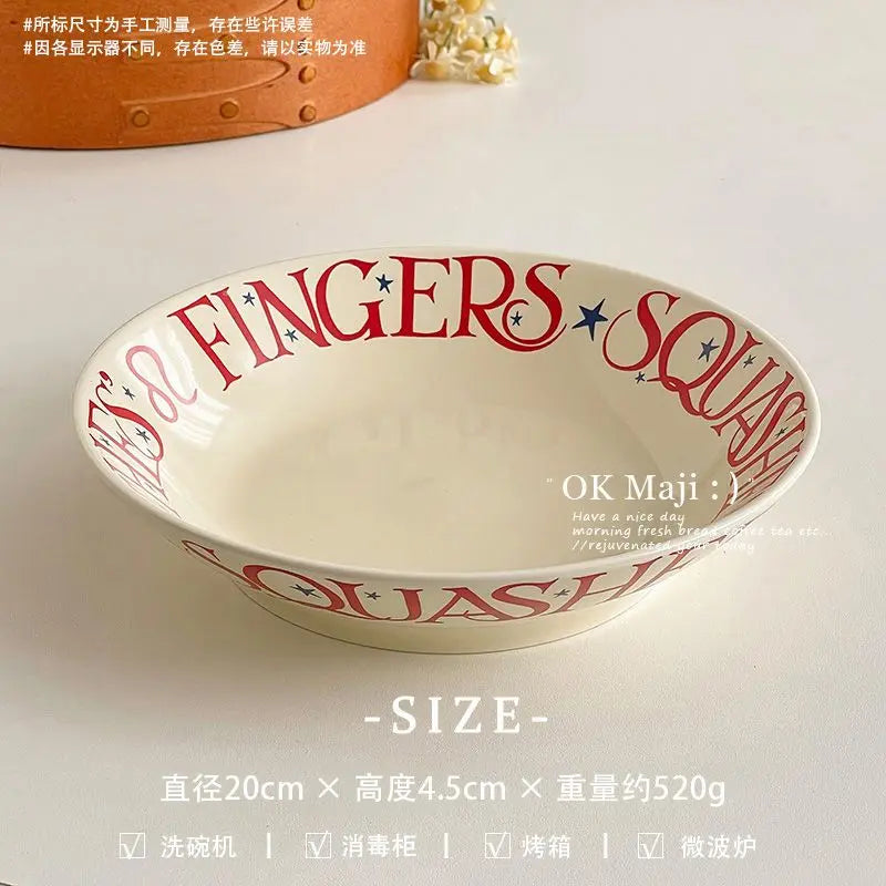 Ceremonial Tableware Plates, Household Ceramic Dining Plates, Instagram Tableware Breakfast High Aesthetic Cream Style Plates