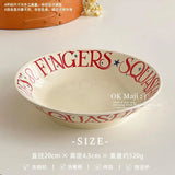 Ceremonial Tableware Plates, Household Ceramic Dining Plates, Instagram Tableware Breakfast High Aesthetic Cream Style Plates