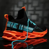 Mens Breathable Bounce Trail Running Shoes Anti-slip Cushioning Outdoor Thick Bottom Running Shoes Couple Sneakers
