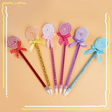 24 Pcs School Supplies Set: Cute Desktop Decorations And Fun Lollipop Ballpoint Pens