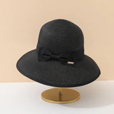 Summer Beach Hat for Women Casual Lady Style Flat Bowknot Straw Cap Fashion Outdoor Panama Girls Sun Protection Chapeu Feminino