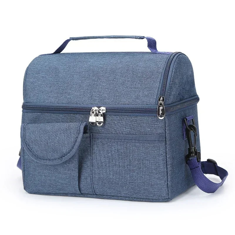 Portable Lunch Bag Waterproof Thermal Insulated Lunch Box Bento Pouch Dinner Insulation Bag Student Thickened Cute Lunch Bag