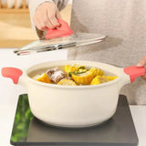 DONNOR Thickened Soup Pot Non Stick pan with Cover Household Cooking Pot Double Ear Stewing Pot Congee Cooking Pot Universal