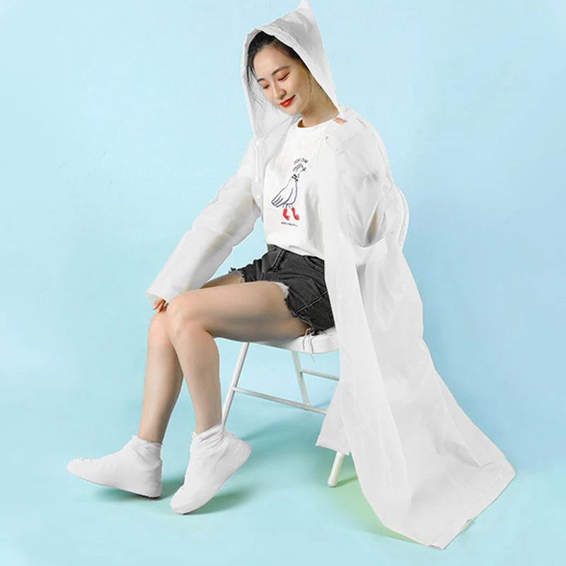 Raincoat Women Men Impermeable Thickened Waterproof Raincoat Tourism Outdoor Hiking Rain Poncho Raincoat Hooded Rain Coat