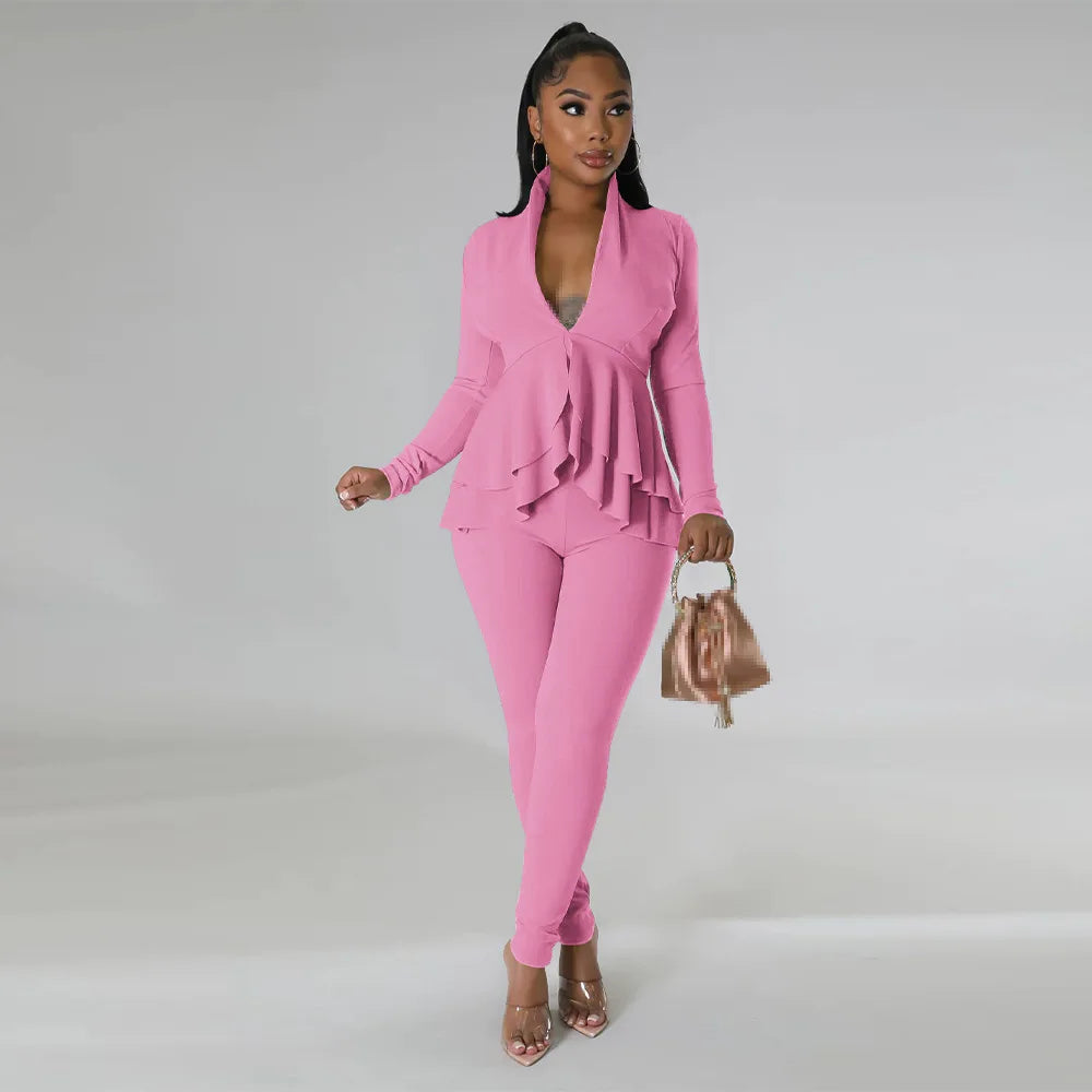 pants sets suits for women 2022 office outfits women suits lady set pants long sleeve  two piece outfit 2022 clothes for woman