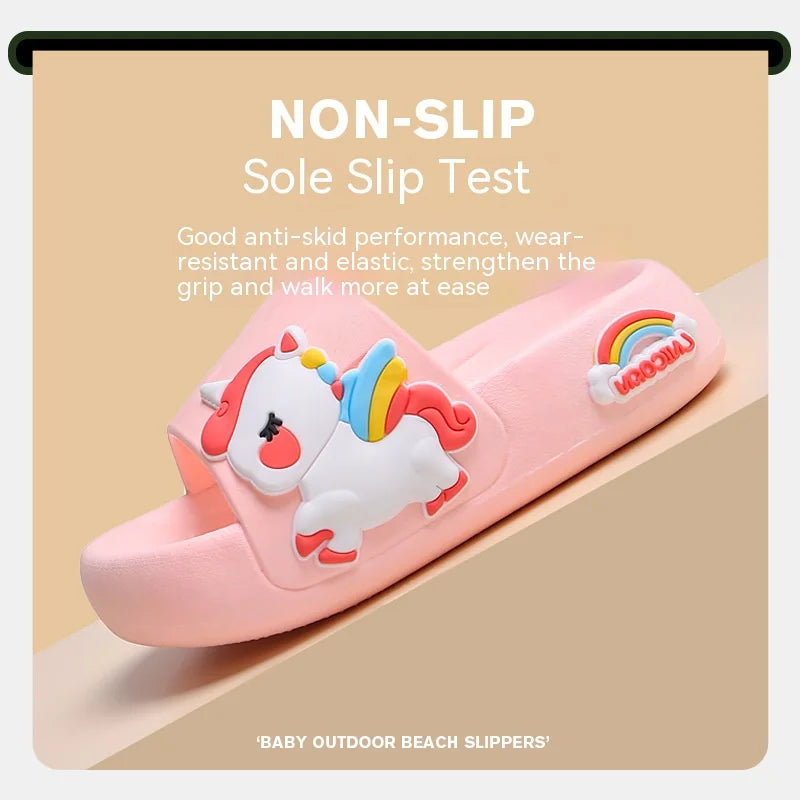 Summer Girls Slippers Children's Indoor Home Soft Bottom Cute Unicorn Baby Little Girl Sandal Slippers