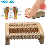Foot Massage Roller Wood Therapy Acupressure Massager for Relieve Tension, Plantar Fasciitis,Aching Feet,Gain Myofascial Release