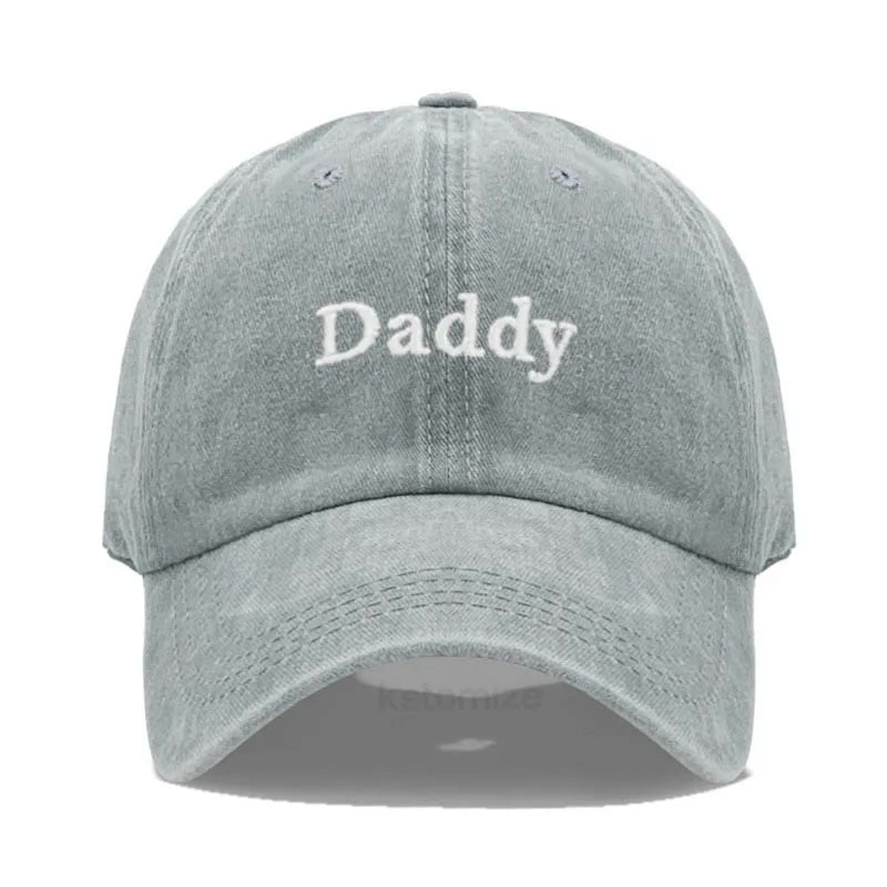 Daddy & Mommy Baseball Cap for Men & Women Unisex Soft Washed Cotton Embroidery Baseball Hats For Father's Mother's Day gifts