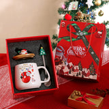 Mug gift box ceramic mug Christmas gift Ceramic mug mug with lid with spoon set cup cup cup Coffee cup Christmas