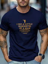Men's t shirts I SEE A LITTLE SILHOUETTO OF A MAN Graphic Summer Soft Comfort Fit Tee Daily Wear Tops