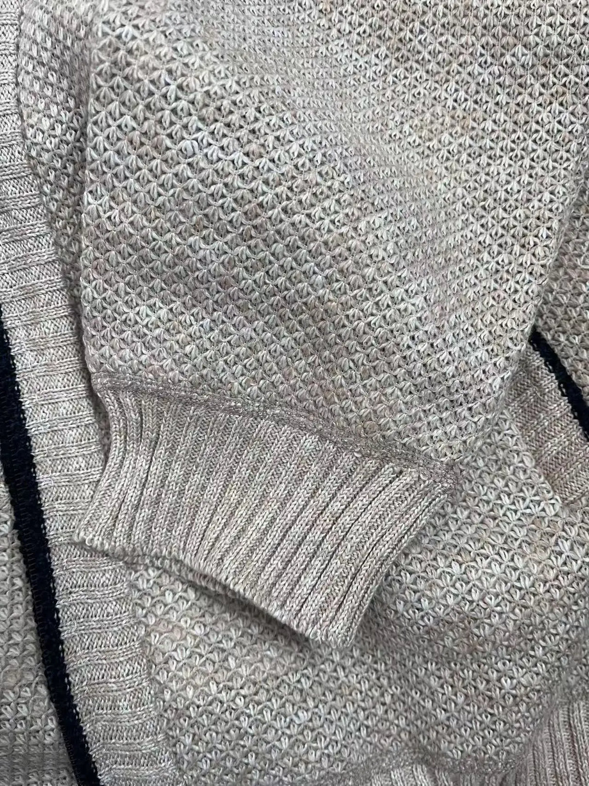 New Autumn and Winter Cardigan Sweater for Men, Warm Thick Loose Casual Stand Up Collar Knitted Zipper Cardigan