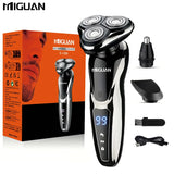 Electric Razor For Men, 3 In 1 Electric Shaver Nose Hair Trimmer USBRechargeable Portable Razor 3D Floating Blade Digital