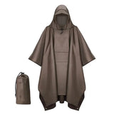Rain Poncho for Adults - Waterproof Raincoat Cloak with Detachable Sleeves , Lightweight Hiking Rain Gear for Outdoor Travel