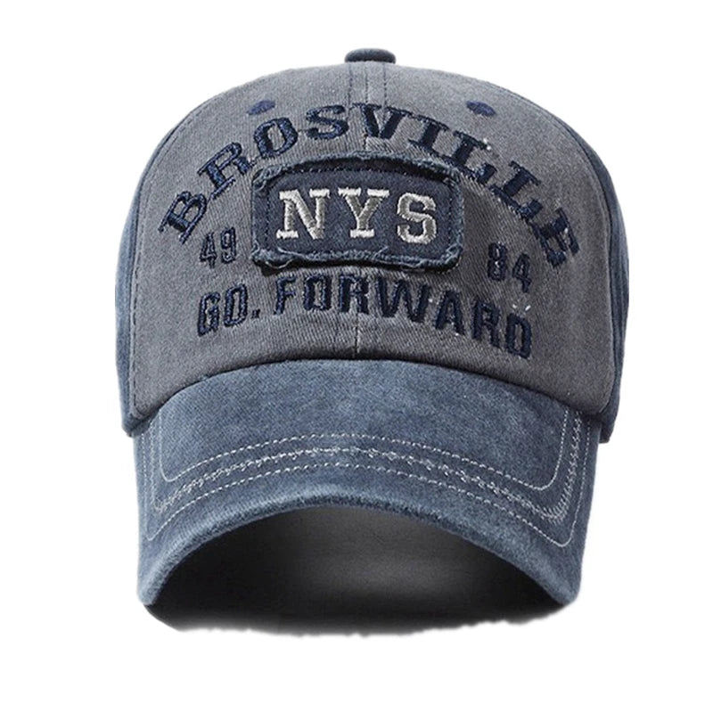 Unisex Washed Cotton Cap Letter Embroidery Baseball Cap For Men Women Streetwear Dad Hats