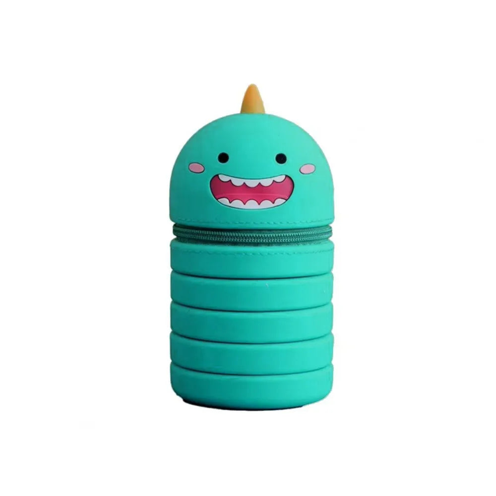 School Supplies 3D Little Dinosaur Pencil Case Kawaii Waterproof Silicone Stationery Box Ins Style Cute Coin Purse School
