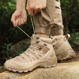 Fashion Men's Boots Tactical Combat Boots Outdoor Non-slip Hiking Boots Lightweight Men Desert Boots Motorcycle Boots