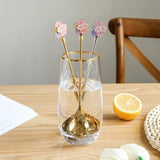 Creative 304 Stainless Steel Spoon Cherry Blossoms Spoon Coffee Dessert Spoon Christmas Gifts Tableware Decoration Tea Spoon