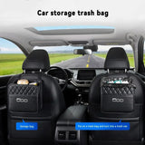 Car Back Seat Storage Bag  Hanging Bag Box Paper Towel Phone Storage Trash Can for Fiat 500 Car interior Accessories