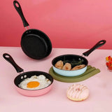 12cm Mini Non-stick Pan with Anti-stick Coating Long Handle Fry Egg Pan Lightweight Professional Omelette Pot Kids Toy