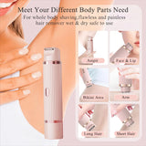 Electric Razor For Women Face Shaver Portable Hair Removal Leg Armpit Bikini Body Hair Trimmer Painless Facial Mustache Epilator