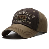 Men's Baseball Cap Casual Do Old Washed Cotton Alphabet Embroidered Caps Curved Roof Dome Sun Protection Hats
