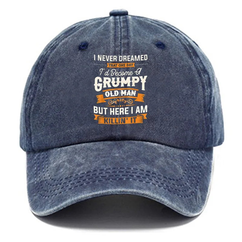 Men's baseball cap with fun printed patterns for daily leisure and outdoor travel equipment, hiking and camping hats
