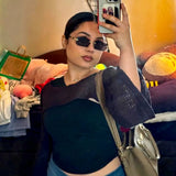 Trendy Rimless Sunglasses for Men Women Fashion Frameless Rectangle Sun Glasses Retro UV400 Shades Summer Traveling Eyewear