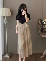Pant Sets for Women 2 Pieces Ruffle Top and Bottom Promotion With Sleeve Luxury Full Outfit Cheap Cozy Trousers Woman Large Size