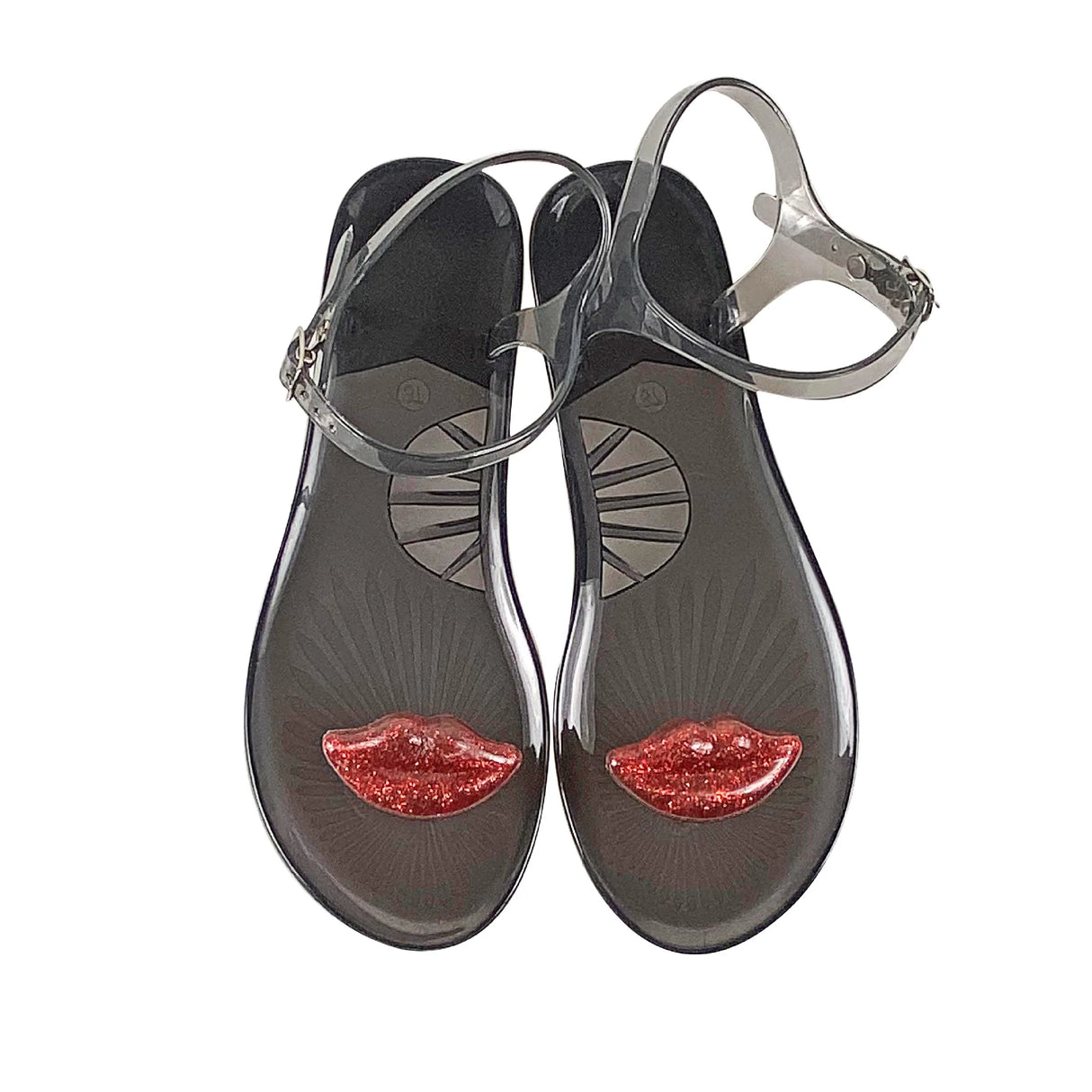 New Sandals Sexy Lips Fruit Sandals Women's Anti slip PVC Jelly Flat Sandals Outer