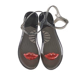 New Sandals Sexy Lips Fruit Sandals Women's Anti slip PVC Jelly Flat Sandals Outer