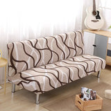 [Stretch Sofa Bed Cover] Spring/Summer Milk Silk Fabric Living Room Armless Folding Sofa Sofa Cover puf grande y esponjoso