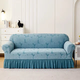 1/2/3/4 Seater Sofa Cover Single Double Three Four-Seater Elastic All-inclusive Dustproof Sofa Cover Yksivärinen sohvan kansi