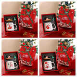 Mug gift box ceramic mug Christmas gift Ceramic mug mug with lid with spoon set cup cup cup Coffee cup Christmas